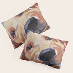 Golden Retriever Puppy Original Oil Painting Pillow Sham Gallery Image 3