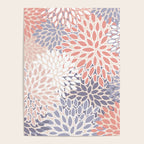  Modern Flowers Print, Coral, Pink and Purple Poster Gallery Image 4