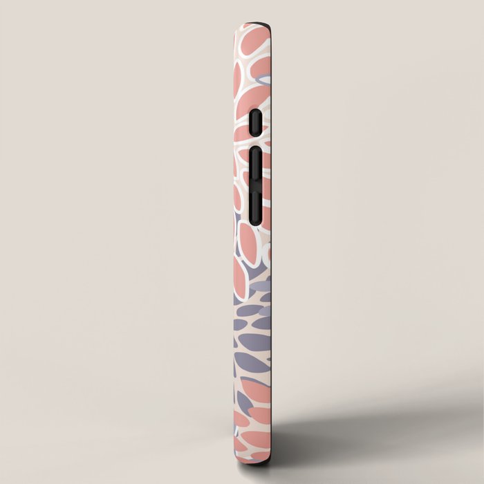 Modern Flowers Print, Coral, Pink and Purple iPhone Case Gallery Image 2