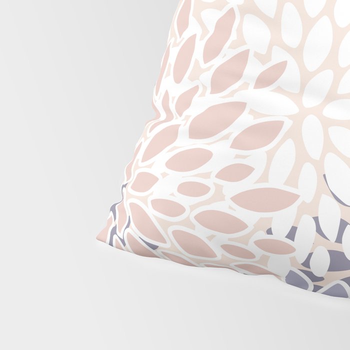  Modern Flowers Print, Coral, Pink and Purple Pillow Sham Gallery Image 4