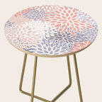  Modern Flowers Print, Coral, Pink and Purple Side Table Gallery Image 2