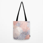  Modern Flowers Print, Coral, Pink and Purple Tote Bag Gallery Image 2