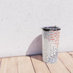  Modern Flowers Print, Coral, Pink and Purple Travel Mug Gallery Image 4