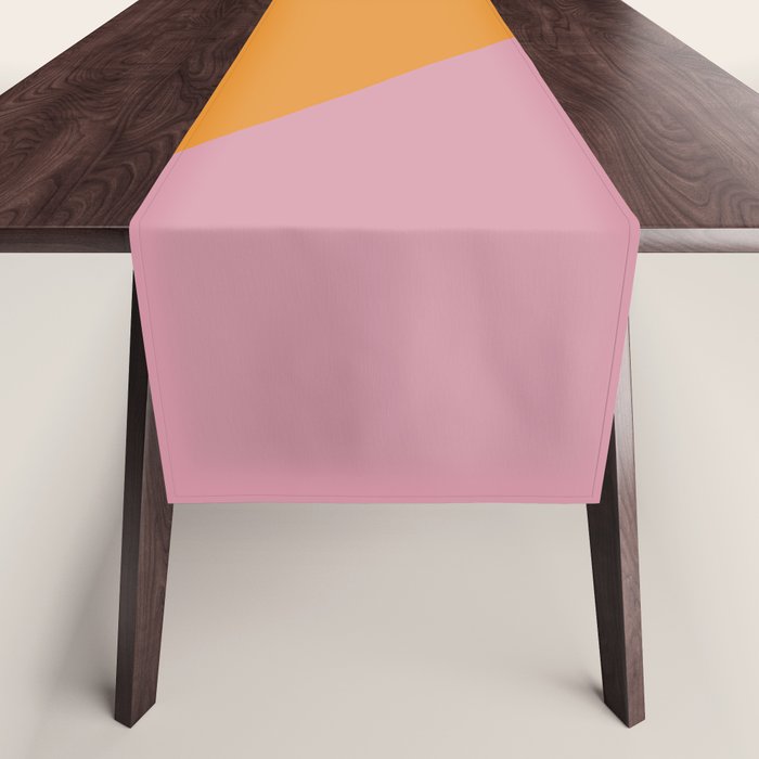 Shapes in Vintage Modern Pink, Orange, Yellow, and Lavender Table Runner Gallery Image 1