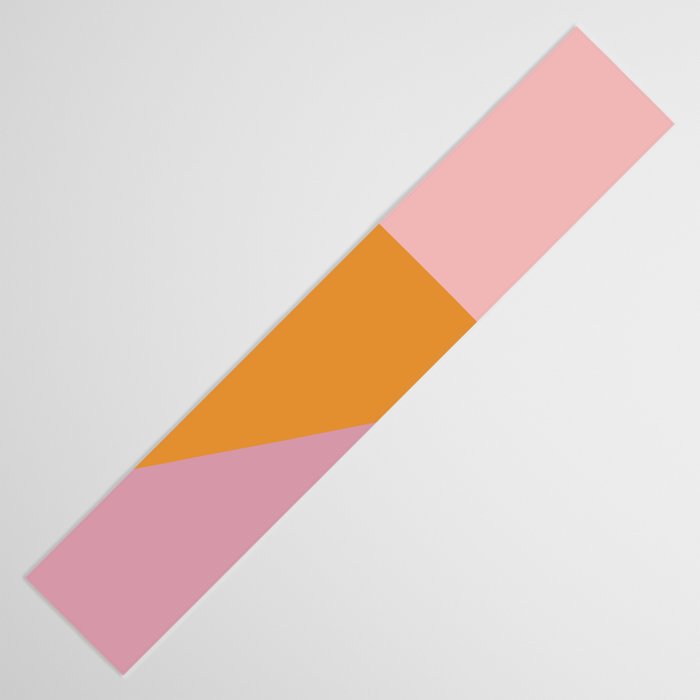 Shapes in Vintage Modern Pink, Orange, Yellow, and Lavender Table Runner Gallery Image 3
