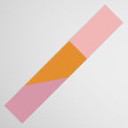 Shapes in Vintage Modern Pink, Orange, Yellow, and Lavender Table Runner Gallery Image 3