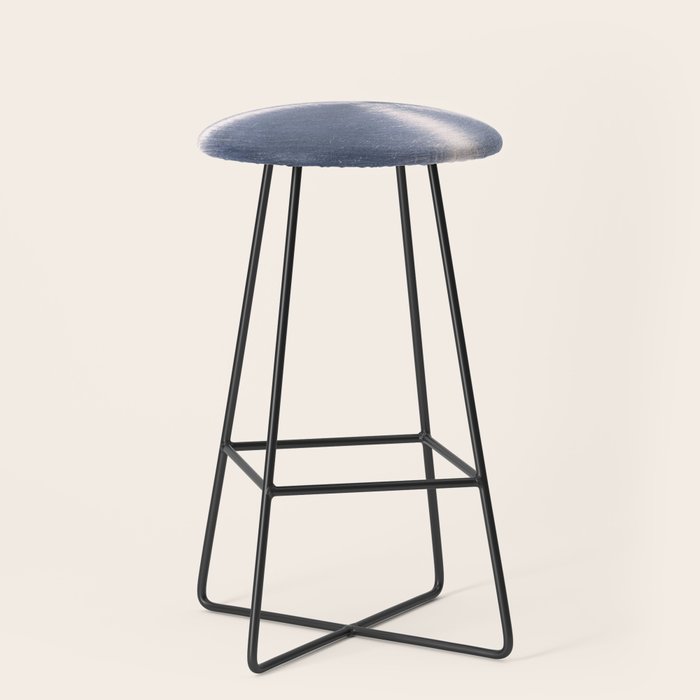 Silver Metallic Stainless Steel Pattern Stool Gallery Image 1