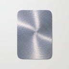Silver Metallic Stainless Steel Pattern Bath Mat Gallery Image 1