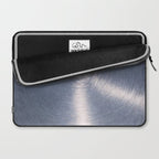 Silver Metallic Stainless Steel Pattern Laptop Sleeve Gallery Image 2