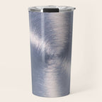 Silver Metallic Stainless Steel Pattern Travel Mug Gallery Image 1