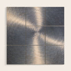 Silver Metallic Stainless Steel Pattern Wood Wall Art Gallery Image 1