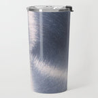 Silver Metallic Stainless Steel Pattern Travel Mug Gallery Image 2