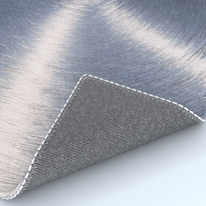 Silver Metallic Stainless Steel Pattern Rug Gallery Image 4