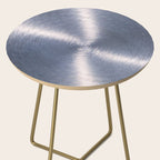 Silver Metallic Stainless Steel Pattern Side Table Gallery Image 2