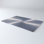 Silver Metallic Stainless Steel Pattern Rug Gallery Image 3