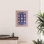 Navy Angel Jewels Kazak Rug Poster Gallery Image 2