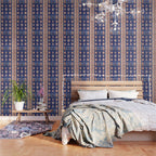 Navy Angel Jewels Kazak Rug Wallpaper Gallery Image 3