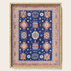 Navy Angel Jewels Kazak Rug Serving Tray Gallery Image 1