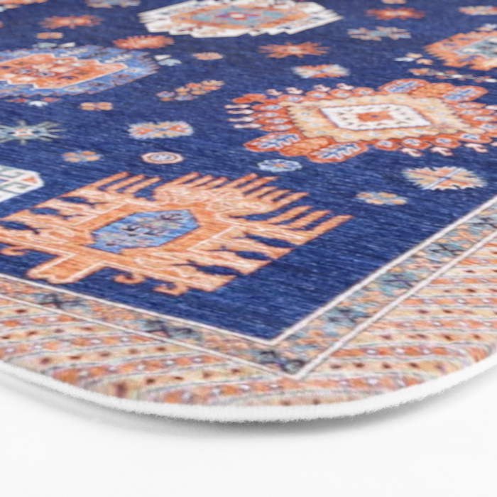 Navy Angel Jewels Kazak Rug Bath Mat Gallery Image 3