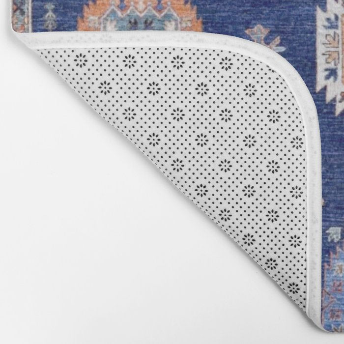Navy Angel Jewels Kazak Rug Bath Mat Gallery Image 2