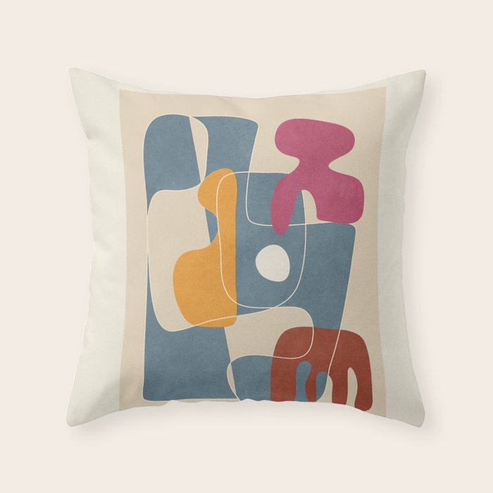 Organic Rhythms 4 Throw Pillow Gallery Image 1