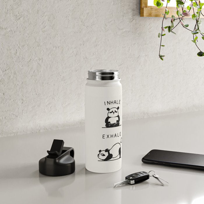 Inhale Exhale Panda Water Bottle Gallery Image 5