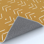 Arrow Lines Pattern Design 10 in mustard yellow Rug Gallery Image 4