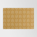 Arrow Lines Pattern Design 10 in mustard yellow Rug Gallery Image 2