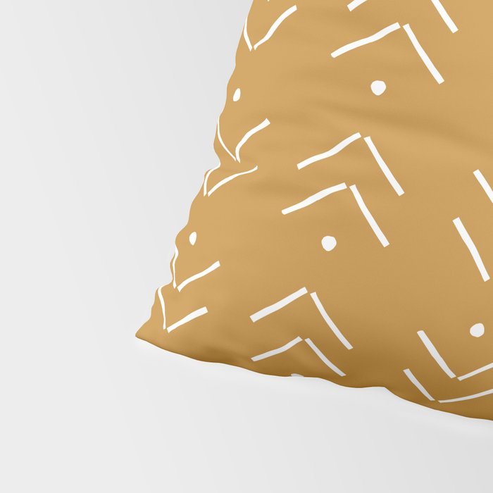Arrow Lines Pattern Design 10 in mustard yellow Pillow Sham Gallery Image 4