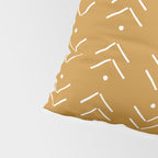 Arrow Lines Pattern Design 10 in mustard yellow Pillow Sham Gallery Image 4