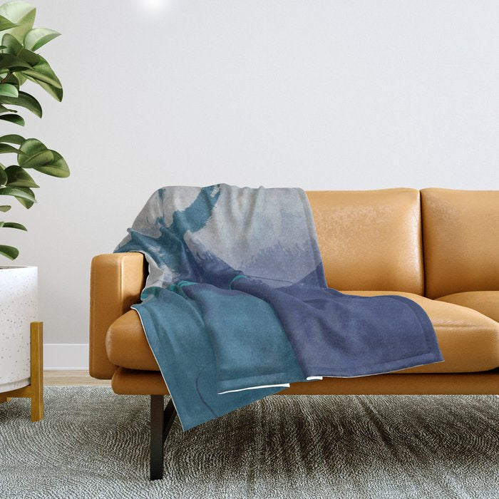 sea ocean abstract art 2021 3 Throw Blanket Gallery Image 1