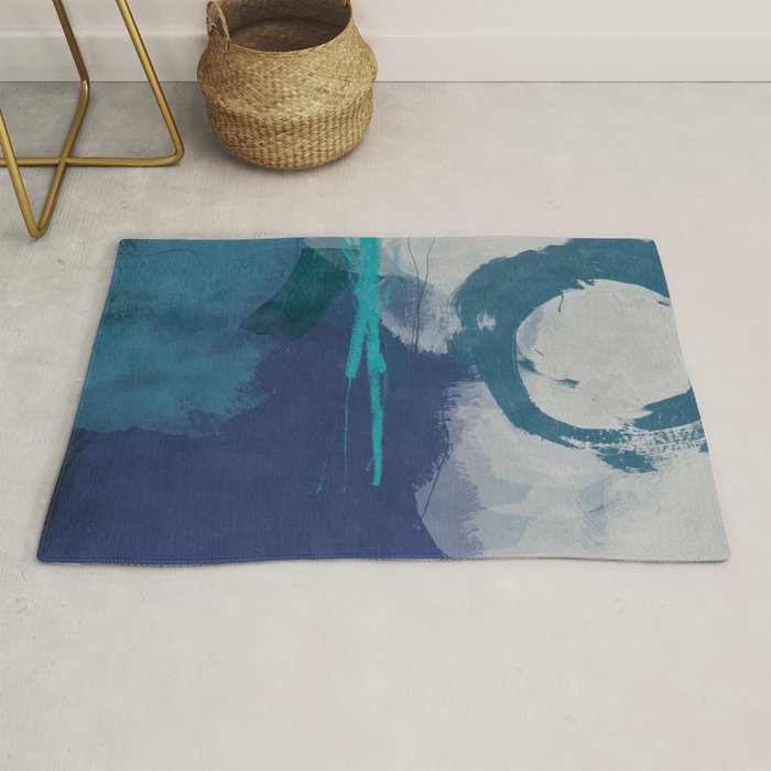 sea ocean abstract art 2021 3 Rug Gallery Image 1