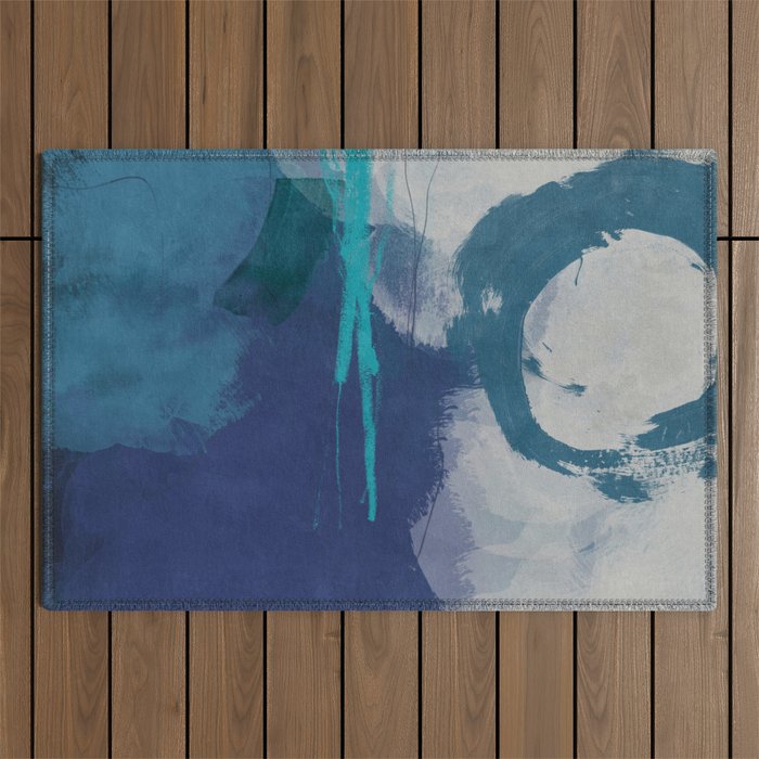 sea ocean abstract art 2021 3 Outdoor Rug Gallery Image 1