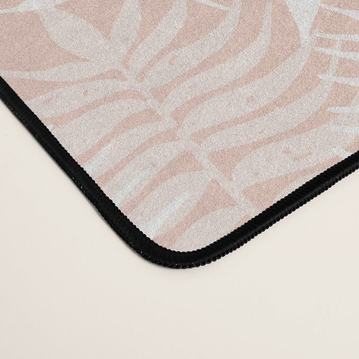 Palm Leaves . Peachy Pink Desk Mat Gallery Image 4