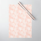 Palm Leaves . Peachy Pink Wrapping Paper Gallery Image 1