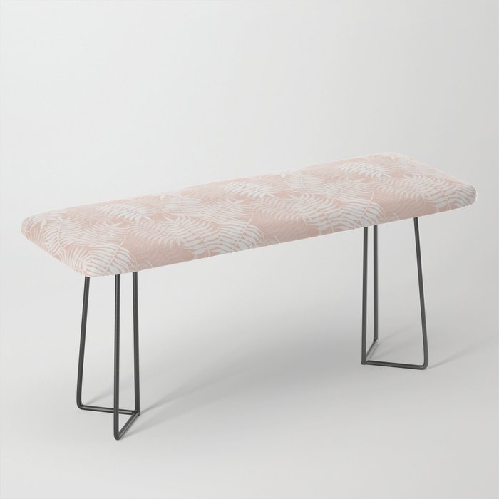 Palm Leaves . Peachy Pink Bench Gallery Image 1