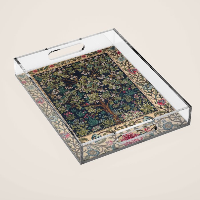 William Morris Tree of Life Acrylic Tray Gallery Image 1
