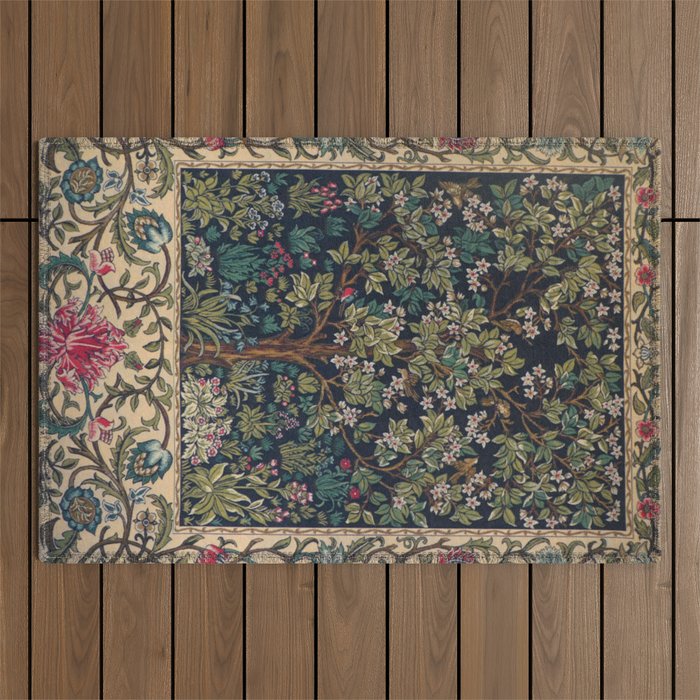 William Morris Tree of Life Outdoor Rug Gallery Image 1