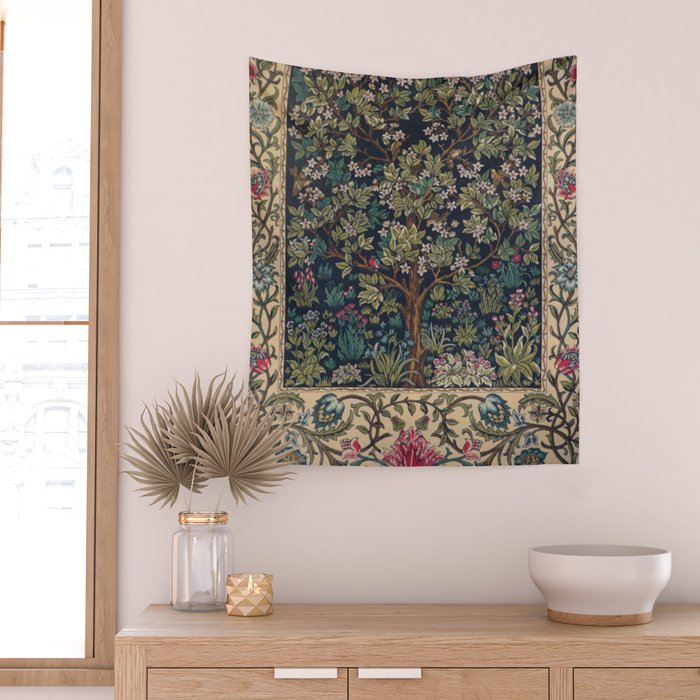 William Morris Tree of Life Wall Tapestry Gallery Image 2