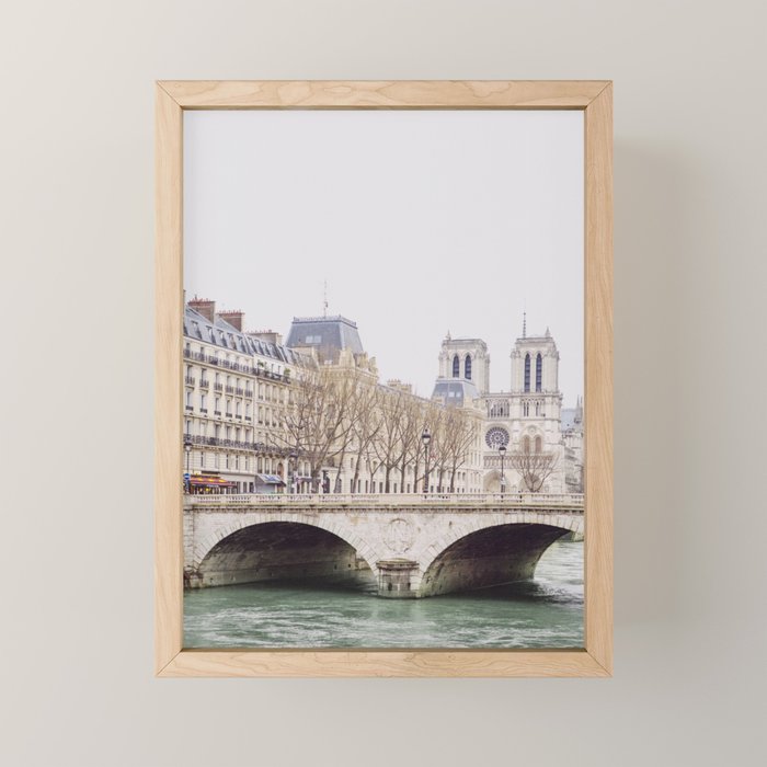 Notre Dame Cathedral on the Seine - Travel Photography, Paris  Mini Art Print Gallery Image 1