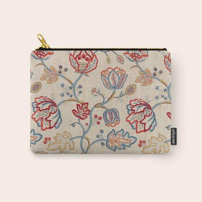 William Morris Vintage Theodosia Wine Indigo Red Blue Pattern Carry All Pouch Gallery Image 1