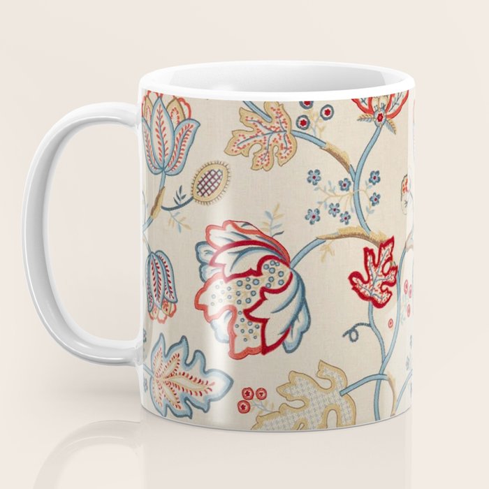 William Morris Vintage Theodosia Wine Indigo Red Blue Pattern Coffee Mug Gallery Image 3