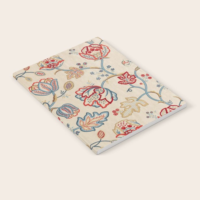 William Morris Vintage Theodosia Wine Indigo Red Blue Pattern Notebook Gallery Image 1