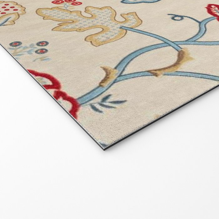 William Morris Vintage Theodosia Wine Indigo Red Blue Pattern Welcome Mat Gallery Image 2