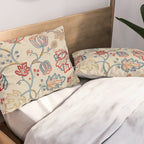 William Morris Vintage Theodosia Wine Indigo Red Blue Pattern Pillow Sham Gallery Image 2