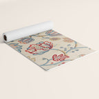 William Morris Vintage Theodosia Wine Indigo Red Blue Pattern Yoga Mat Gallery Image 2