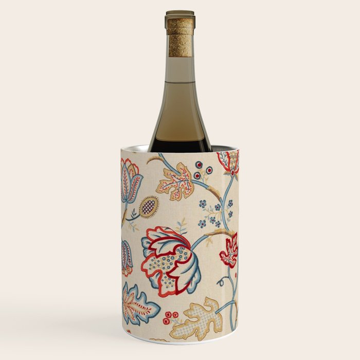 William Morris Vintage Theodosia Wine Indigo Red Blue Pattern Wine Chiller Gallery Image 2