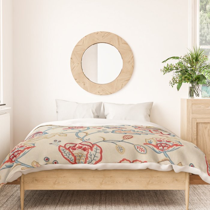 William Morris Vintage Theodosia Wine Indigo Red Blue Pattern Duvet Cover Gallery Image 3