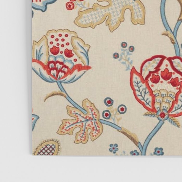 William Morris Vintage Theodosia Wine Indigo Red Blue Pattern Poster Gallery Image 3