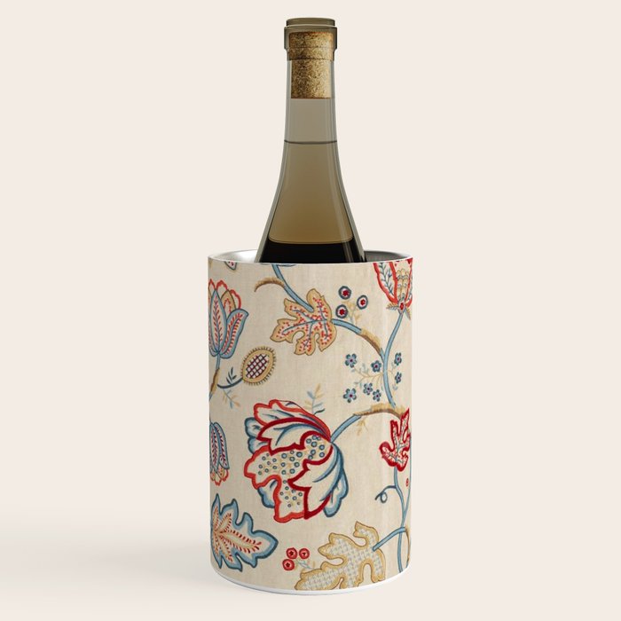 William Morris Vintage Theodosia Wine Indigo Red Blue Pattern Wine Chiller Gallery Image 3